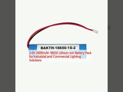 3.6V 2600mAh 18650 Lithium-Ionen-Batteriepaket für industrielle und gewerbliche Beleuchtungslösungen